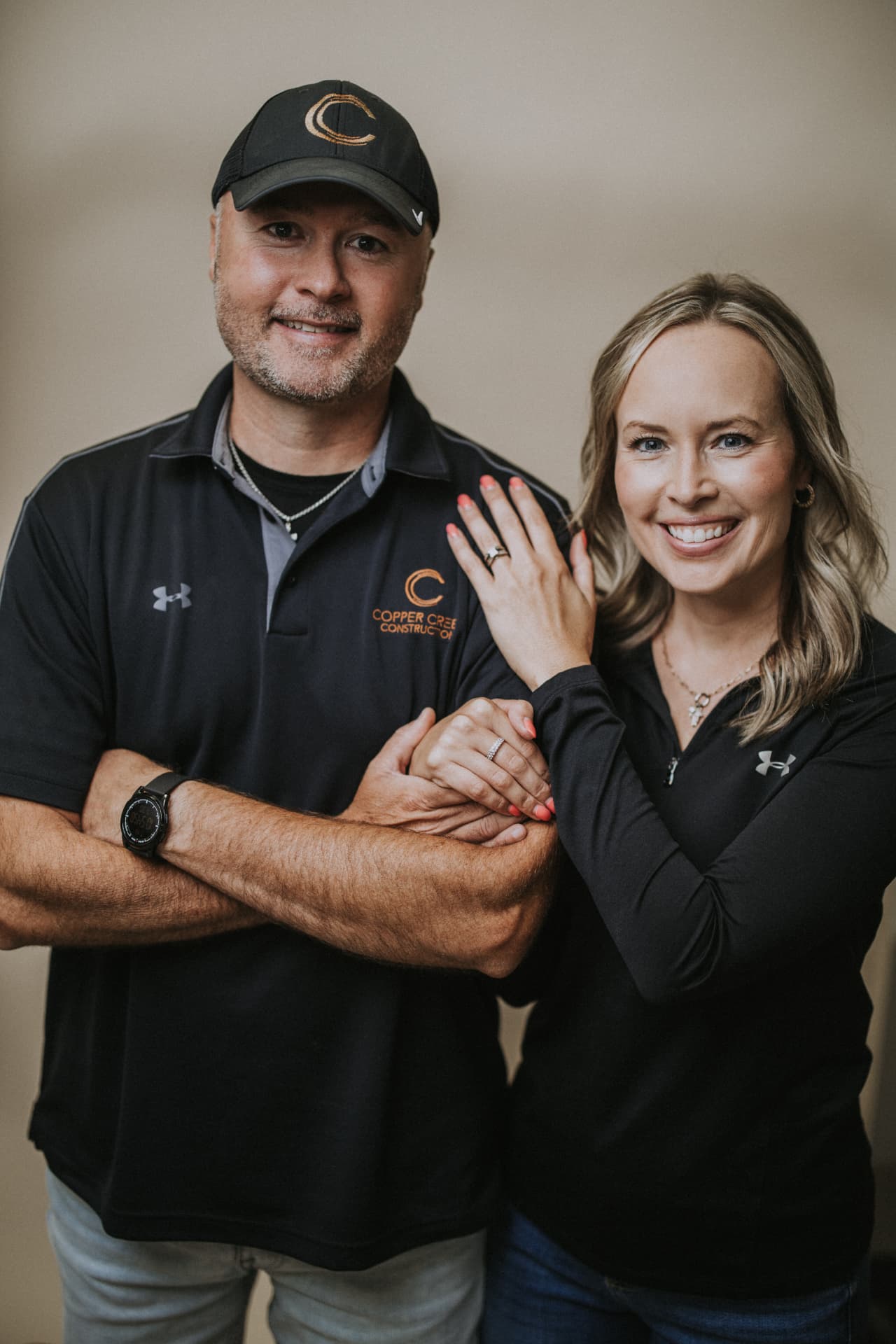 Greg and Sara Schut, owners of Copper Creek Construction
