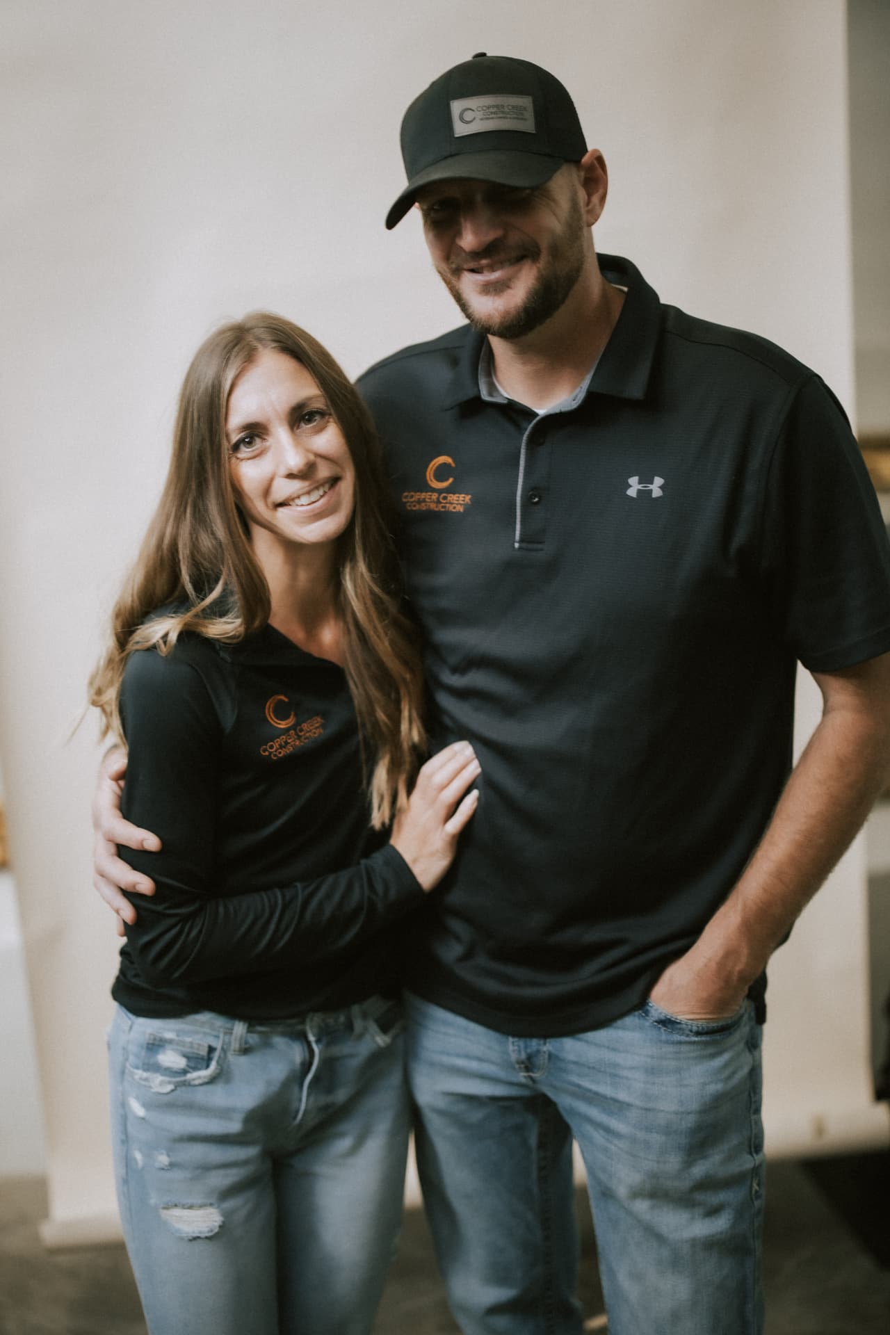Copper Creek Construction owners in a finished home